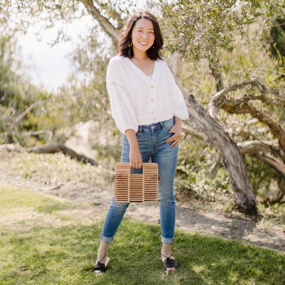 Gilly Rectangular Bamboo Purse Crossbody - Picture 3 of 7